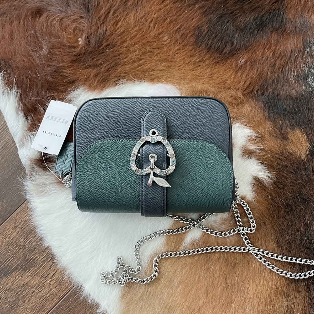 Coach C6797 Gemma Crossbody In Colorblock With Apple Buckle Forest Midnight